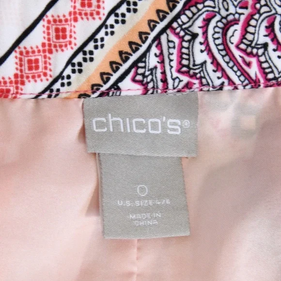 Chico's Long Maxi Skirt Long Skirt sz 0 Small Women Colorful Spring print - Picture 8 of 9